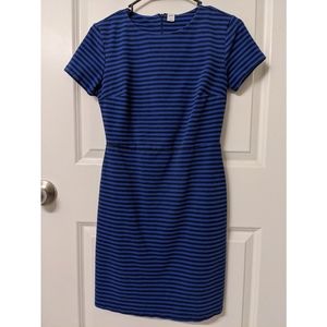 Old Navy Blue & Black Striped Pointe Sheath Dress